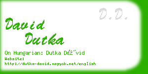 david dutka business card